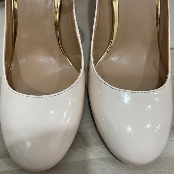 Banana Republic Nude/Cream Heels Size Women's 7 Ankle Strap Round Toe - Picture 7 of 13